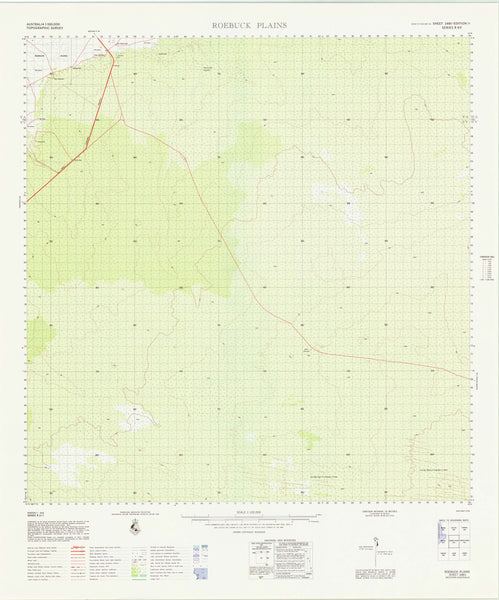 3461 Roebuck Plains 1:100k Topographic Map