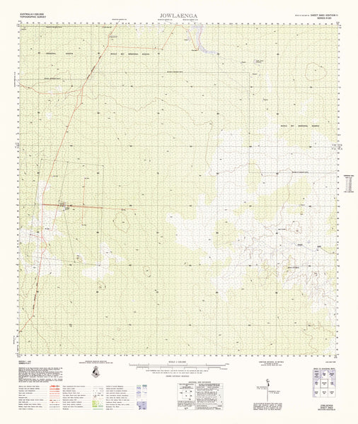 3463 Jowlaenga 1:100k Topographic Map