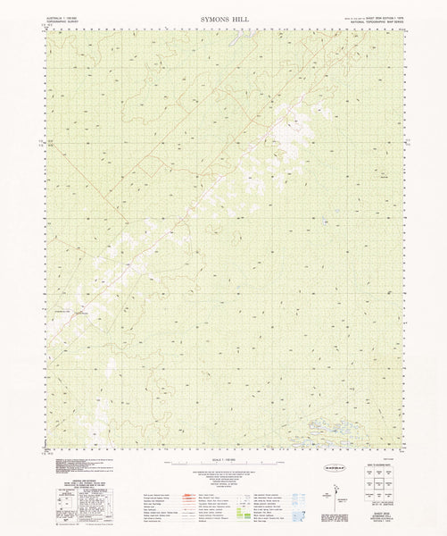 3534 Symons Hill 1:100k Topographic Map