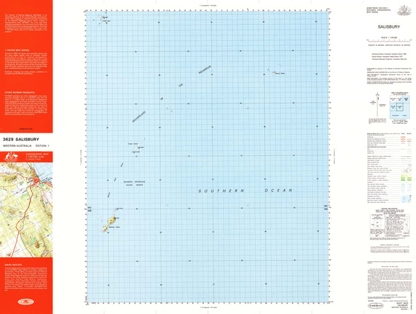 3629 Salisbury 1:100k Topographic Map