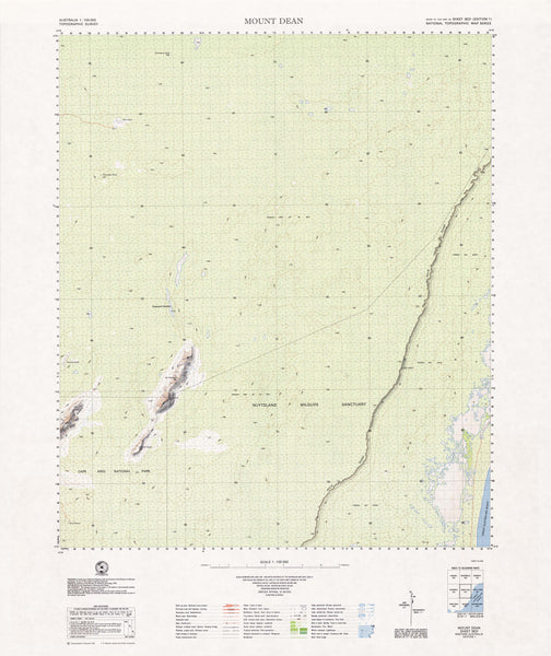 3631 Mount Dean 1:100k Topographic Map