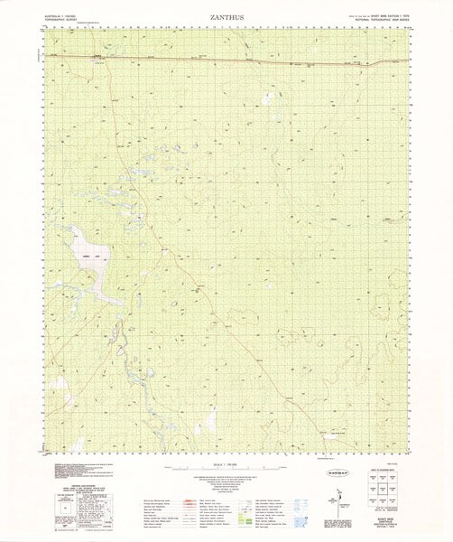 3635 Zanthus 1:100k Topographic Map