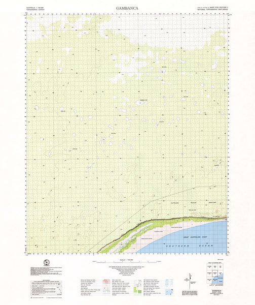 3732 Gambanca 1:100k Topographic Map