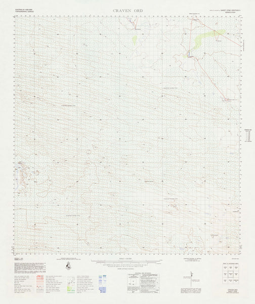 3760 Craven Ord 1:100k Topographic Map