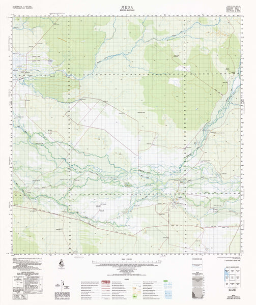 3763 Meda 1:100k Topographic Map