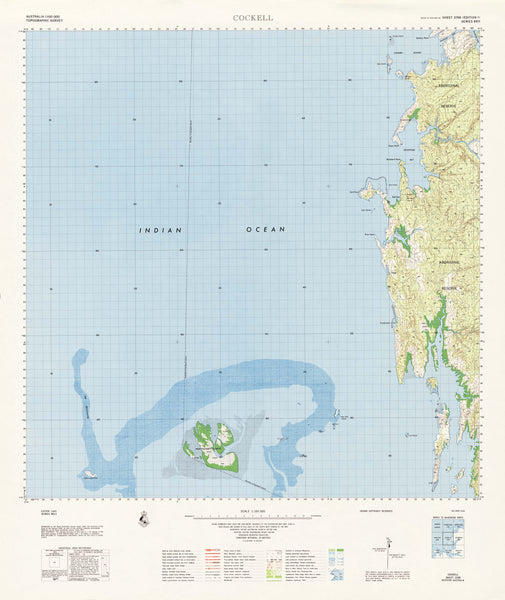 3766 Cockell 1:100k Topographic Map