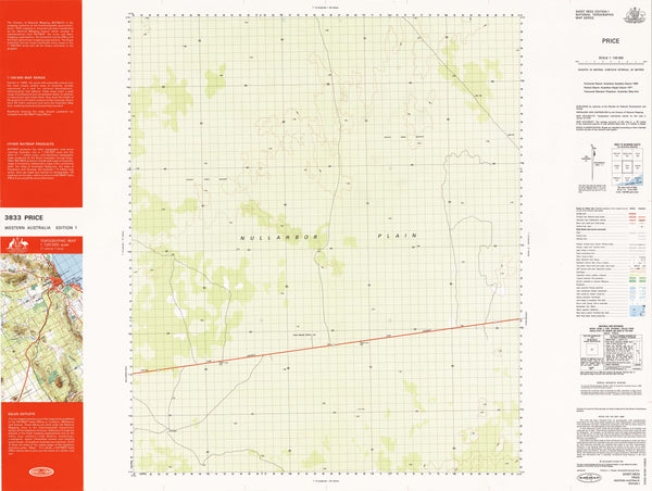 3833 Price 1:100k Topographic Map