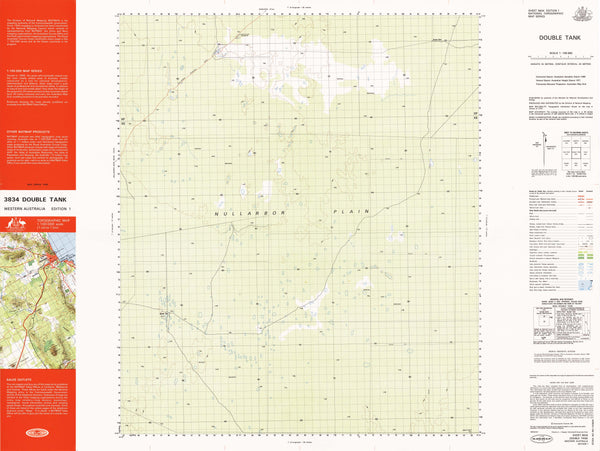 3834 Double Tank 1:100k Topographic Map