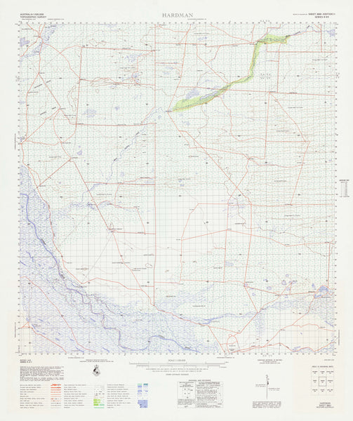 3861 Hardman 1:100k Topographic Map