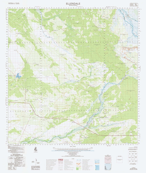 3862 Ellendale 1:100k Topographic Map