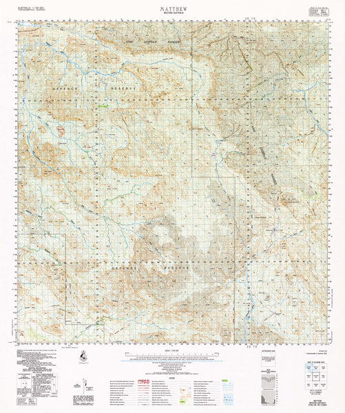 3864 Matthew 1:100k Topographic Map