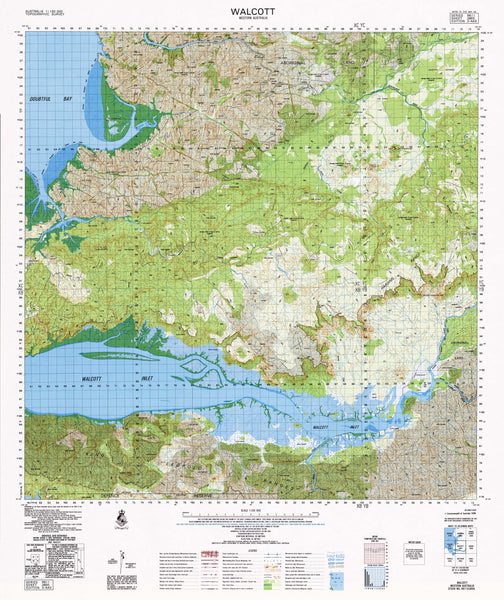 3865 Walcott 1:100k Topographic Map