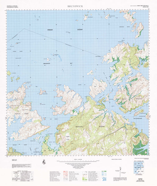 3867 Brunswick 1:100k Topographic Map