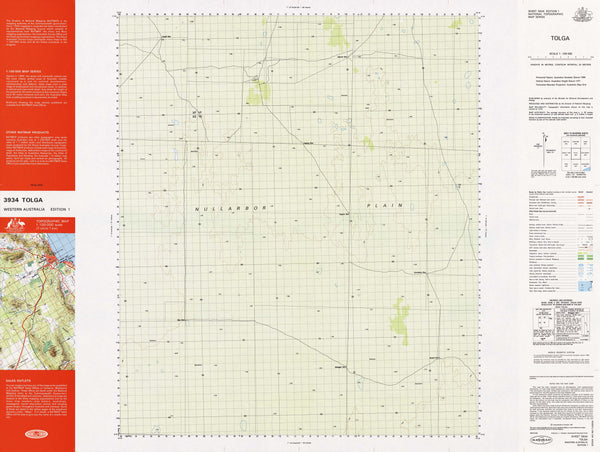 3934 Tolga 1:100k Topographic Map