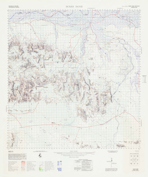 3960 Dukes Dome 1:100k Topographic Map