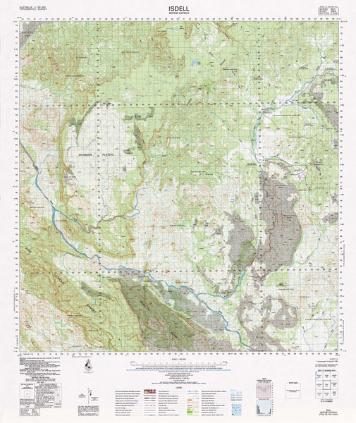 3964 Isdell 1:100k Topographic Map