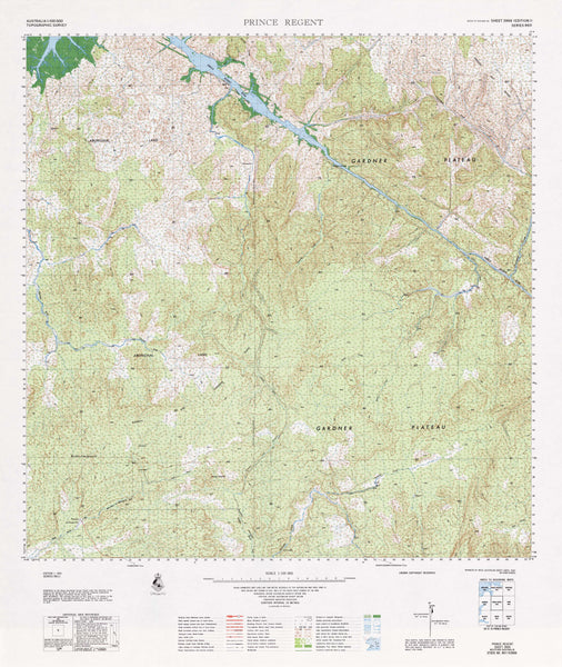 3966 Prince Regent 1:100k Topographic Map