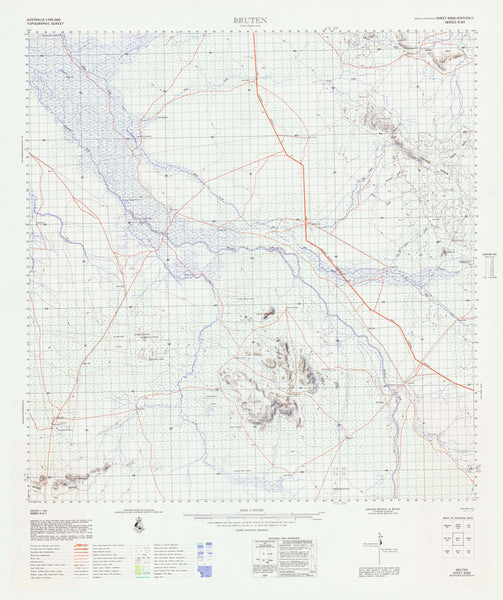 4060 Bruten 1:100k Topographic Map