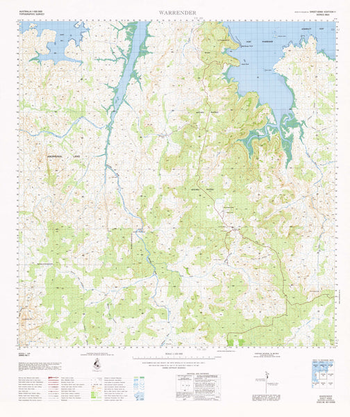 4068 Warrender 1:100k Topographic Map