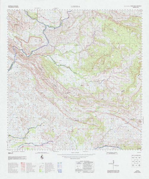 4162 Lerida 1:100k Topographic Map