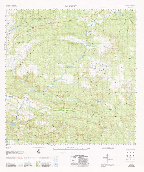 4164 Barnett 1:100k Topographic Map