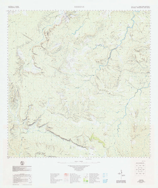 4264 Siddins 1:100k Topographic Map