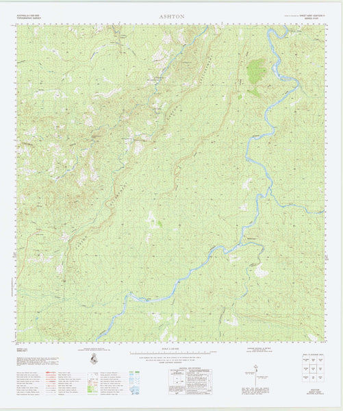 4267 Ashton 1:100k Topographic Map