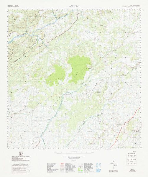 4361 Angelo 1:100k Topographic Map