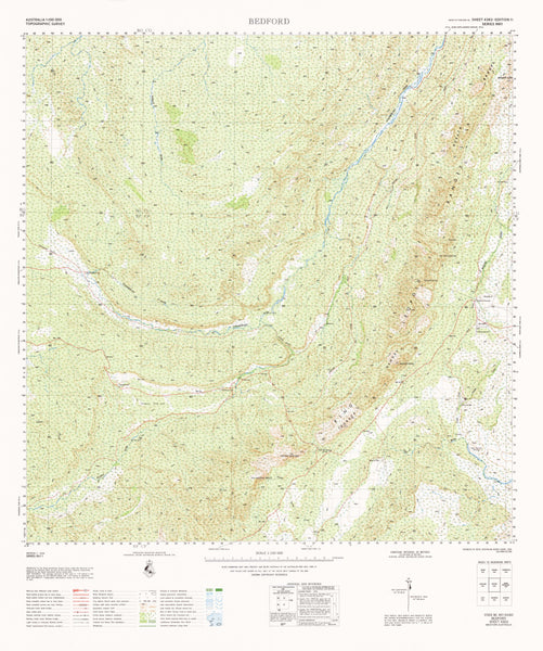 4363 Bedford 1:100k Topographic Map