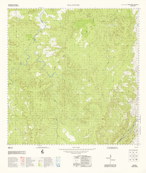 4364 Salmond 1:100k Topographic Map