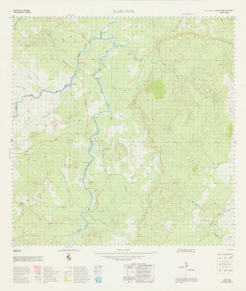 4365 Karunjie 1:100k Topographic Map