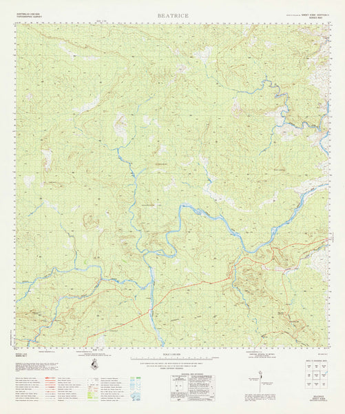 4366 Beatrice 1:100k Topographic Map