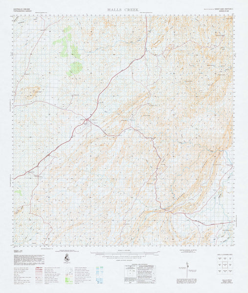 4461 Halls Creek 1:100k Topographic Map