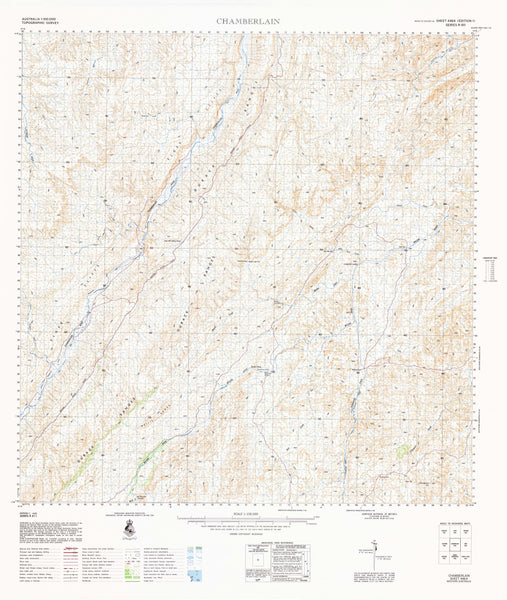 4464 Chamberlain 1:100k Topographic Map