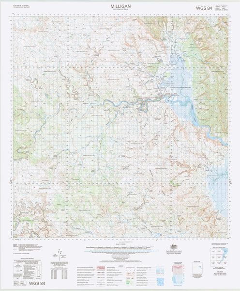 4467 Milligan 1:100k Topographic Map