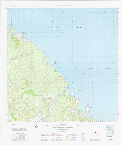 4469 Casuarina 1:100k Topographic Map