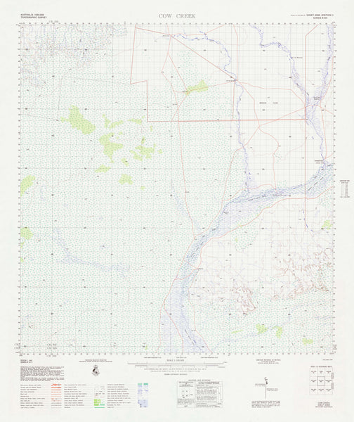 4560 Cow Creek 1:100k Topographic Map