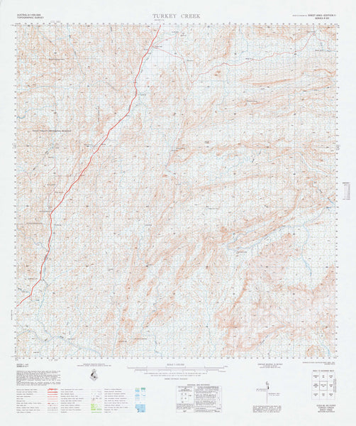 4563 Turkey Creek 1:100k Topographic Map