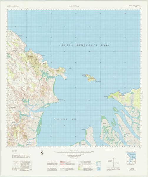 4568 Medusa 1:100k Topographic Map