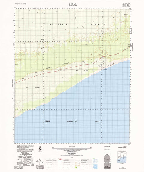 4634 Eucla 1:100k Topographic Map