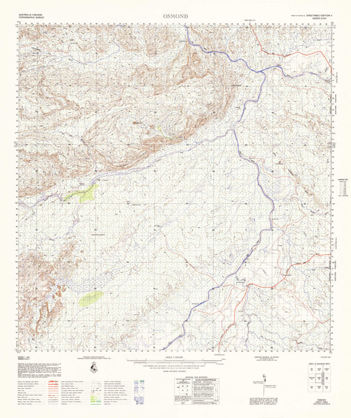 4663 Osmond 1:100k Topographic Map