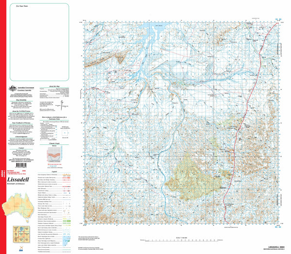 4664 Lissadell 1:100k Topographic Map