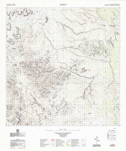 4864 Kimon 1:100k Topographic Map