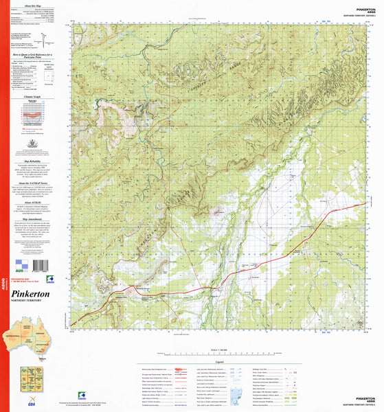 4866 Pinkerton 1:100k Topographic Map