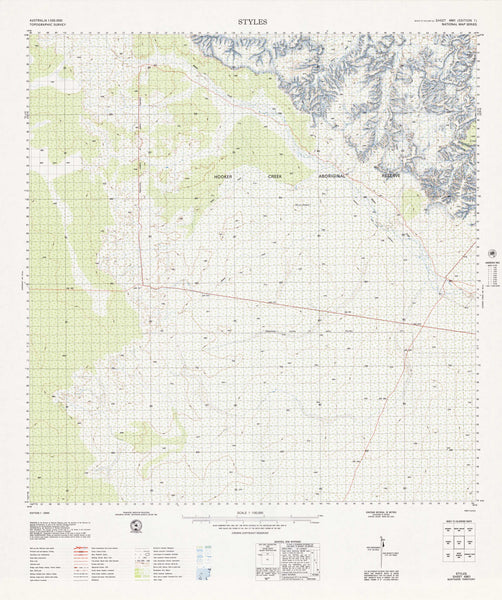 4961 Styles 1:100k Topographic Map