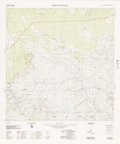 4962 Mount Barton 1:100k Topographic Map