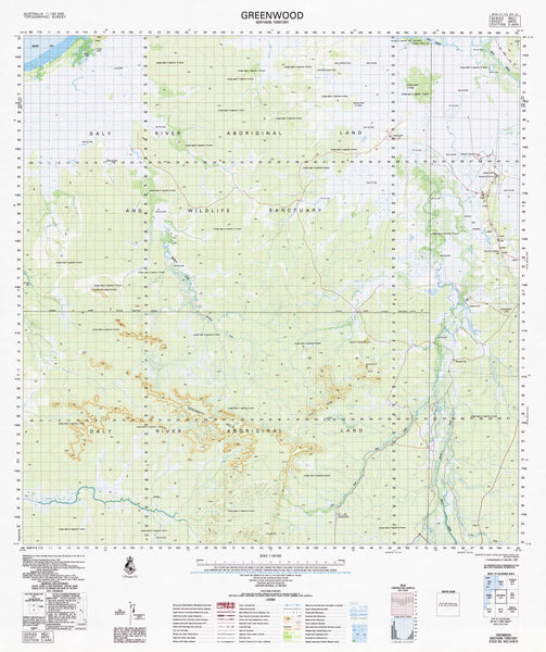 4970 Greenwood 1:100k Topographic Map