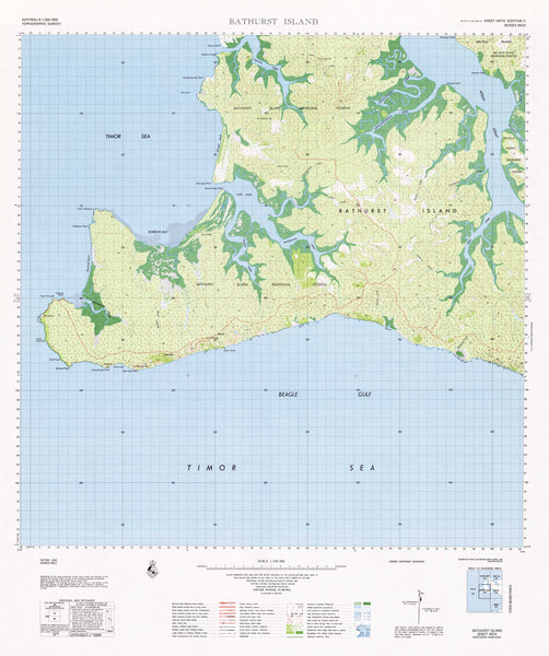 4974 Bathurst Island 1:100k Topographic Map