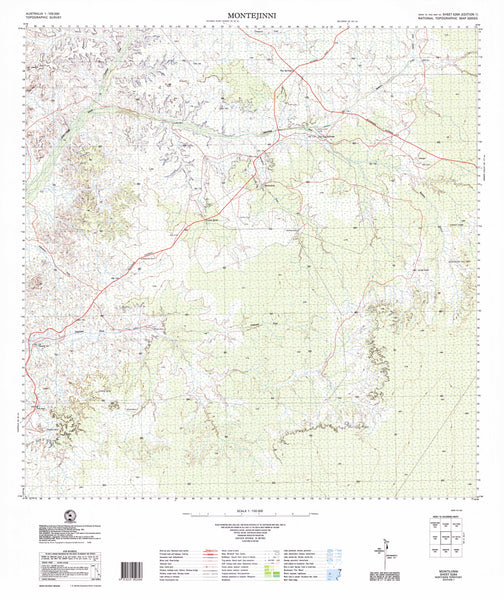 5264 Montejinni 1:100k Topographic Map