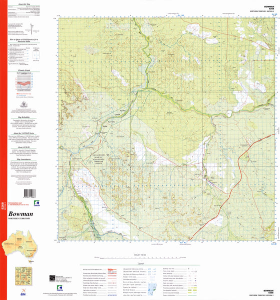 5268 Bowman 1:100k Topographic Map